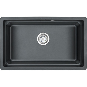 Кухонная мойка GRANULA KS-7303U, шварц (черный металлик)