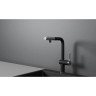 Смеситель для кухни GRANULA GR-8169 шварц с выдвижным изливом 8169 SHBAPC